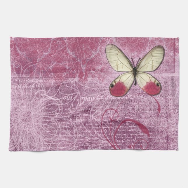 Vintage Butterfly Tea Towel (Horizontal)