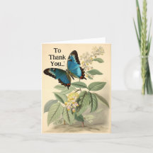 Vintage Butterfly Thank-you Card