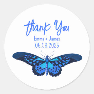 Vintage Butterfly Thank You Sticker