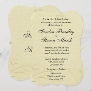 Vintage Butterfly Wedding Invitation