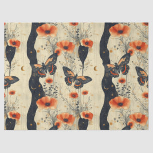 Vintage Butterfly Wildflower (2) Tissue Paper