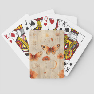 Vintage Butterfly Wildflower (3) Playing Cards