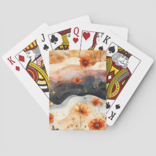 Vintage Butterfly Wildflower (4) Playing Cards
