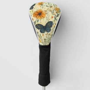 Vintage Butterfly Wildflower (5) Golf Head Cover