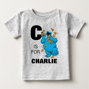 Vintage - C is for Cookie Monster Add Your Name Baby T-Shirt