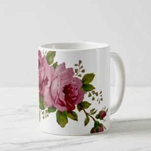 Vintage Cabbage Rose Elegance  Coffee Mug