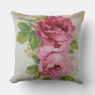 Vintage Cabbage Rose Elegance Cushion