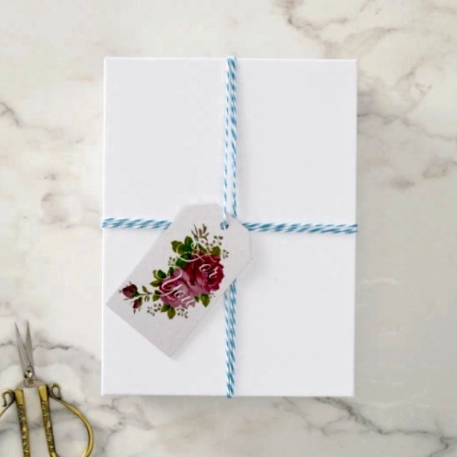 Vintage Cabbage Rose Elegance  Gift Tags (Creator Uploaded)