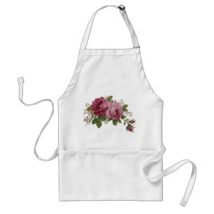 Vintage Cabbage Rose Elegance  Standard Apron