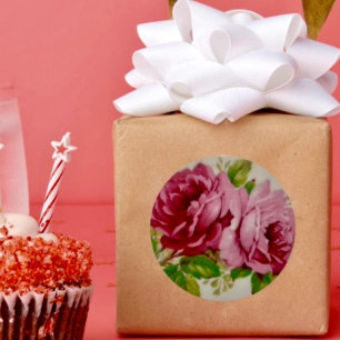 Vintage Cabbage Rose Elegance Sticker