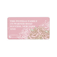 Vintage Cabbage Roses Address Labels