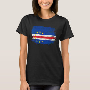 Vintage Cabo Verde Flag For Cabo Verdean   T-Shirt
