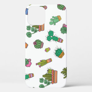 Vintage Cacti: Seamless Pattern Design. iPhone 12 Case