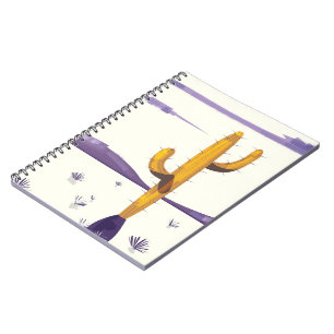 Vintage Cactus in the desert Notebook