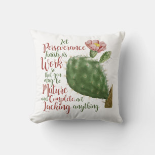 Vintage Cactus of J P Redouté illustrated Cushion