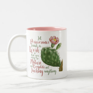 Vintage Cactus of J P Redouté illustrated Two-Tone Coffee Mug