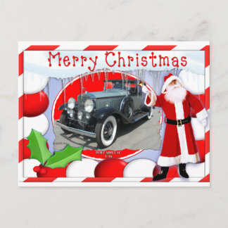 VINTAGE CADILLAC CHRISTMAS CARD