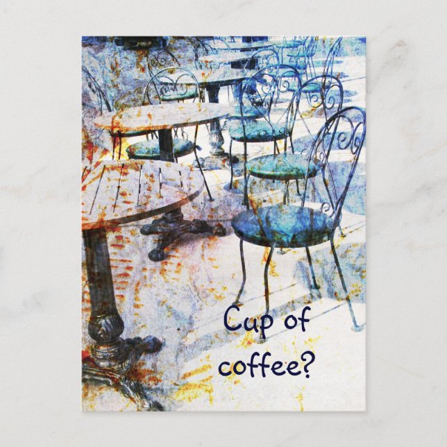 vintage cafe art postcard (Front)