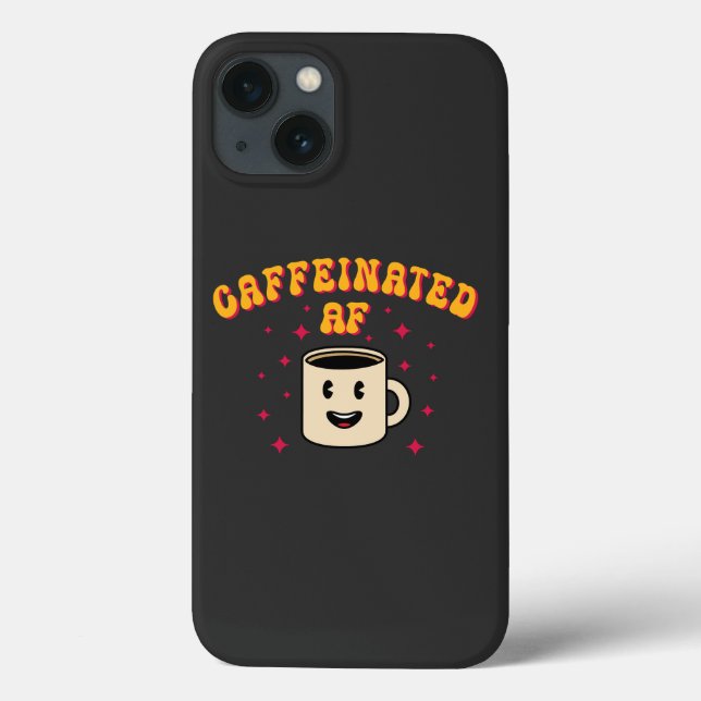 Vintage Caffeinated AF Case-Mate iPhone Case (Back)