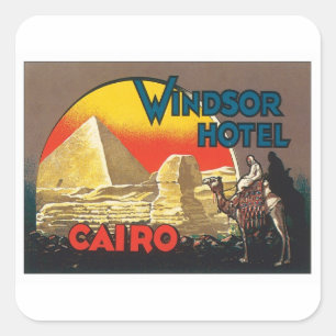Vintage Cairo Egypt Square Sticker