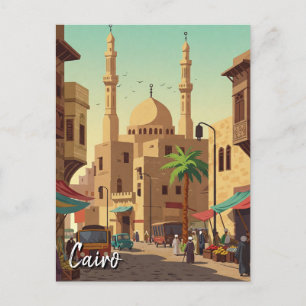 Vintage Cairo Egypt Travel Postcard