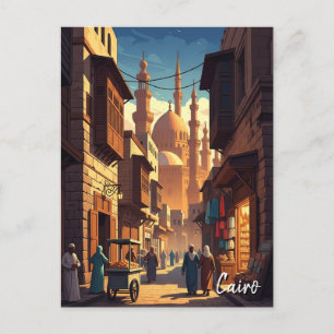 Vintage Cairo Egypt Travel Postcard