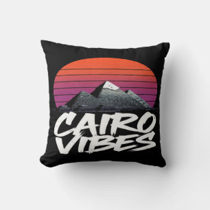 Vintage Cairo Vibes Egyptian Street Style & Trav Cushion