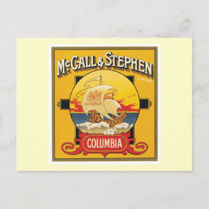 Vintage Cake Food Product Label Postcard