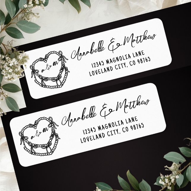 Vintage Cake Hand Drawn Wedding Return Address Label (Vintage Cake Hand Drawn Wedding Return Address Label)