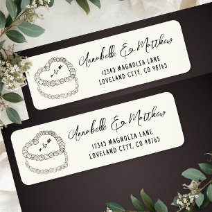 Vintage Cake Hand Drawn Wedding Return Address Label
