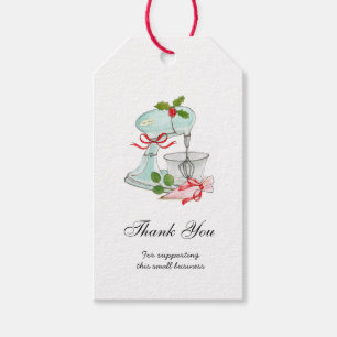 Vintage Cake mixer bakery Holiday thank you   Gift Tags