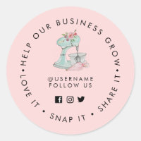 Vintage Cake mixer Bakery Social media follow 