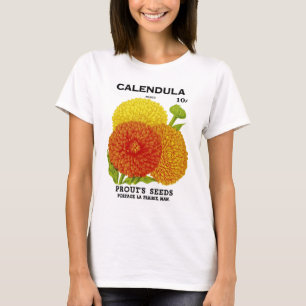 Vintage Calendula Seed Packet T-Shirt