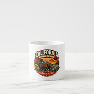 Vintage California Admission Day Retro Bear & Popp Espresso Cup