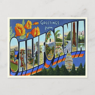 Vintage California Announcement Postcard