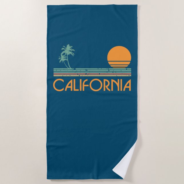 Vintage California Beach Towel (Front)