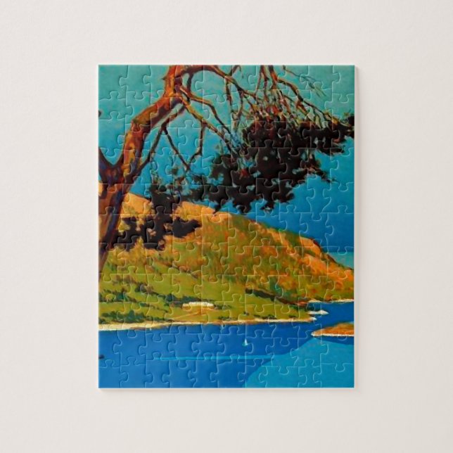 Vintage California Coast Travel Jigsaw Puzzle (Vertical)