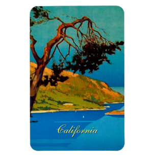 Vintage California Coast Travel Magnet