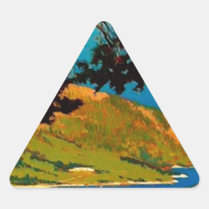 Vintage California Coast Travel Triangle Sticker