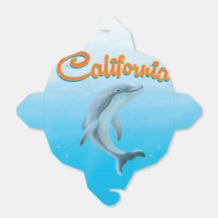 Vintage California Dolphin travel poster Favour Box