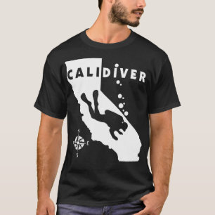 Vintage California Scuba Dive CaliDiver Dive Flag T-Shirt