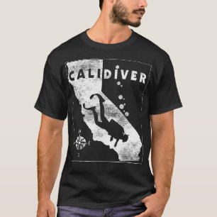 Vintage California Scuba Dive CaliDiver Dive Flag T-Shirt