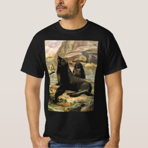 Vintage California Sea Lions by CE Swan T-Shirt