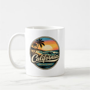 Vintage California Sunset - Retro 80s Surf Coffee Mug