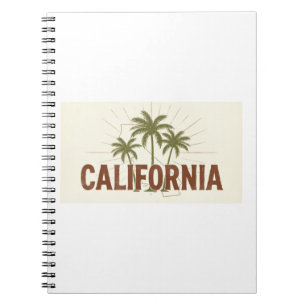 Vintage California Sweatshirt   Retro Palm Tree St Notebook