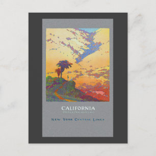 Vintage California Travel Poster Postcard