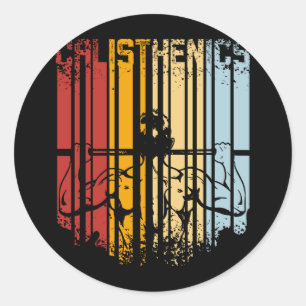 Vintage Calisthenics Classic Round Sticker