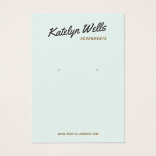 Vintage Calligraphy Earring Display Card