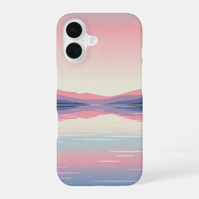 Vintage Calm Lake iPhone 16 Case (Back)