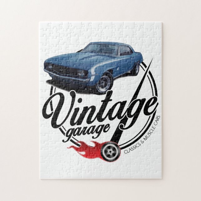 Vintage Camaro Custom garage Jigsaw Puzzle (Vertical)